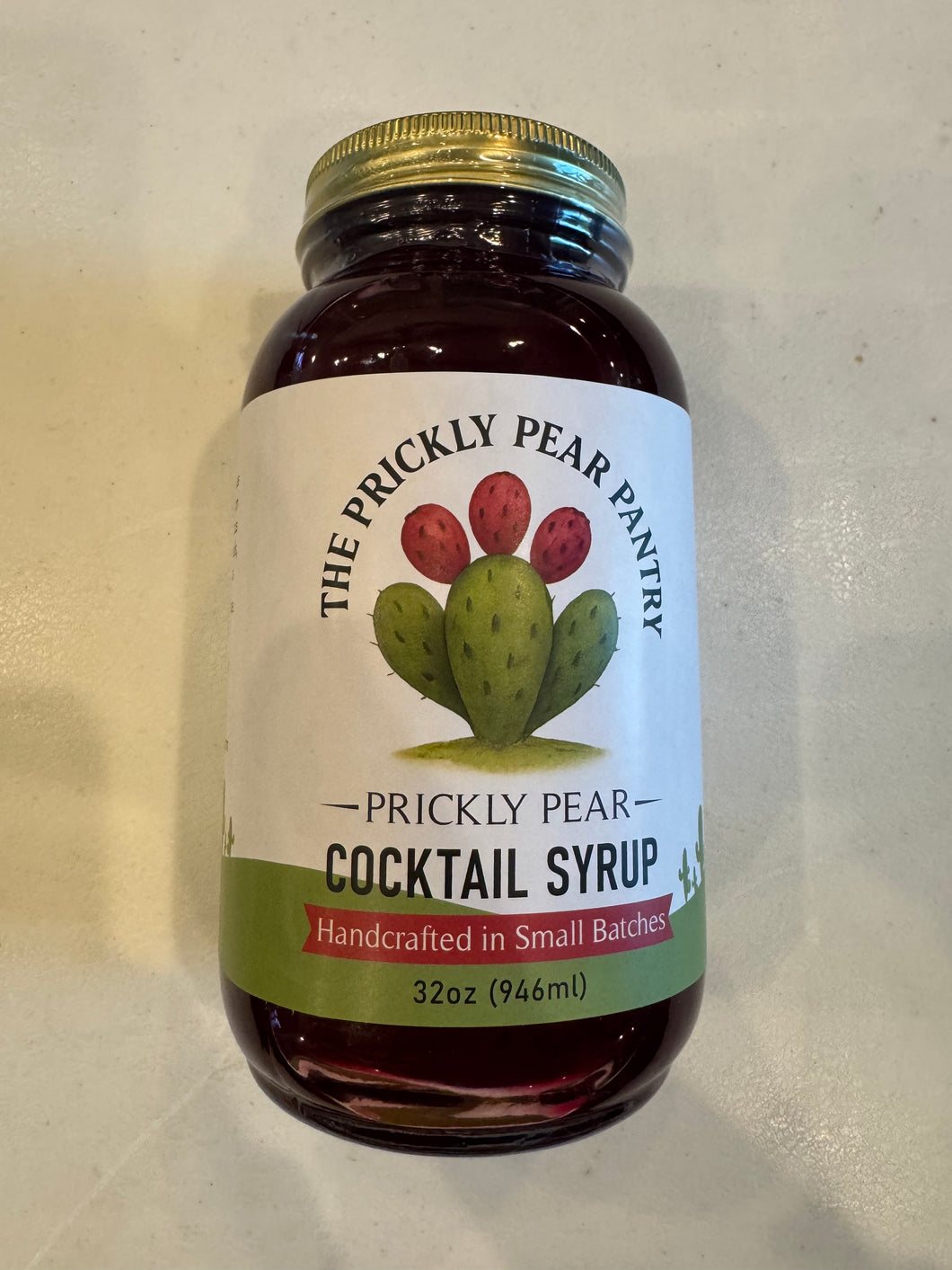 1 Gallon Wild Prickly Pear Cactus syrup (4 - 32oz Jars)
